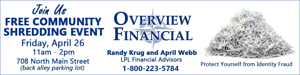 Overview Financial Shred Day Marquee April 2024
