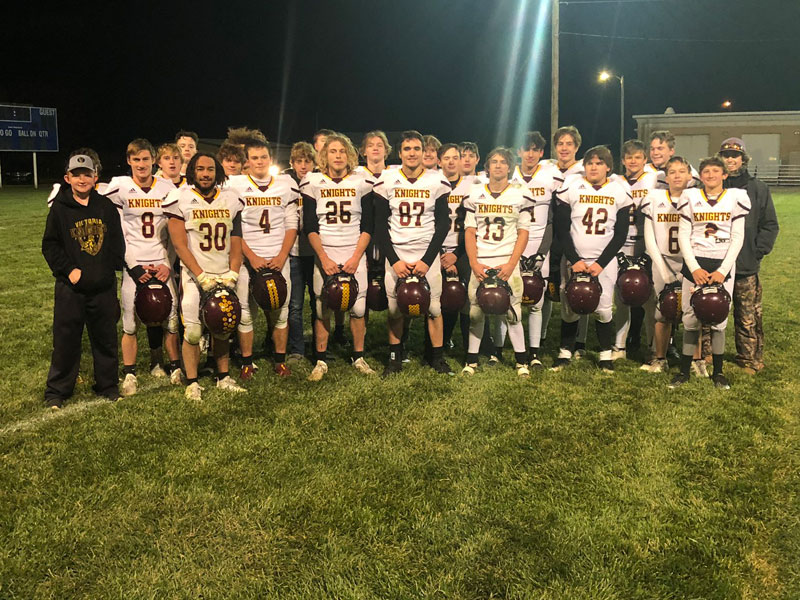Victoria beat Wheatland-Grinnell 44-26 in the quarterfinals of the 8-Man Div. II playoffs in Grainfield on Friday, November 13. (Photo courtesy USD 432 Staff.)