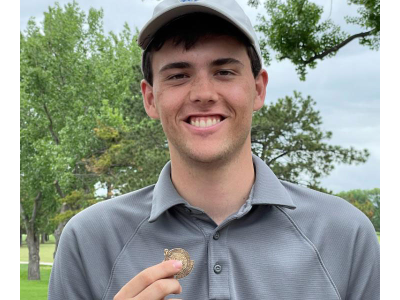 Russell High School senior Cole Birky placed fourth at the 3A Regional in Hays on Monday, May 17 to qualify for the 3A State Tournament May 24-25 in Hesston. (Photo courtesy of Kim and Jon Birky)