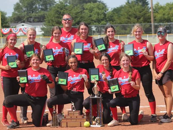 Russell captured the K-18 Fastpitch Softball State Championship on Saturday, July 17 in Lucas. (Photo courtesy Deanna Myers)