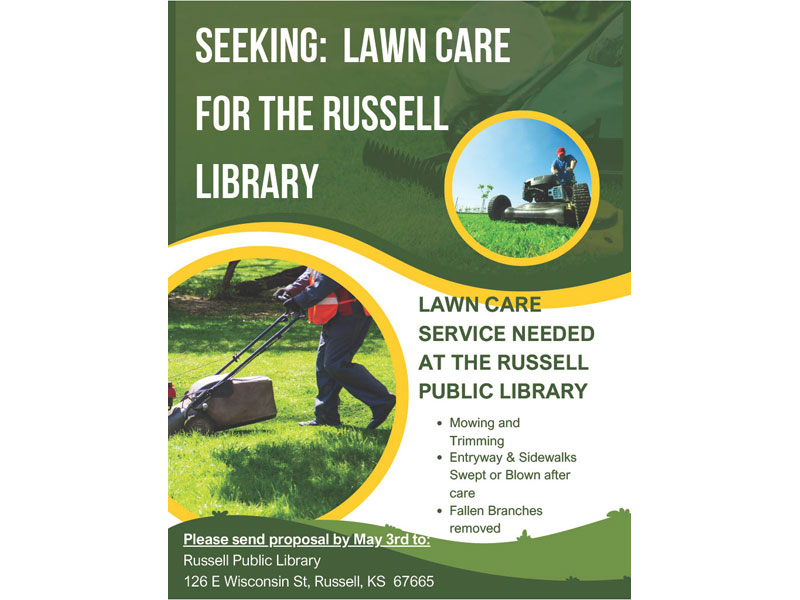 Russell Public Library - Mowing Job