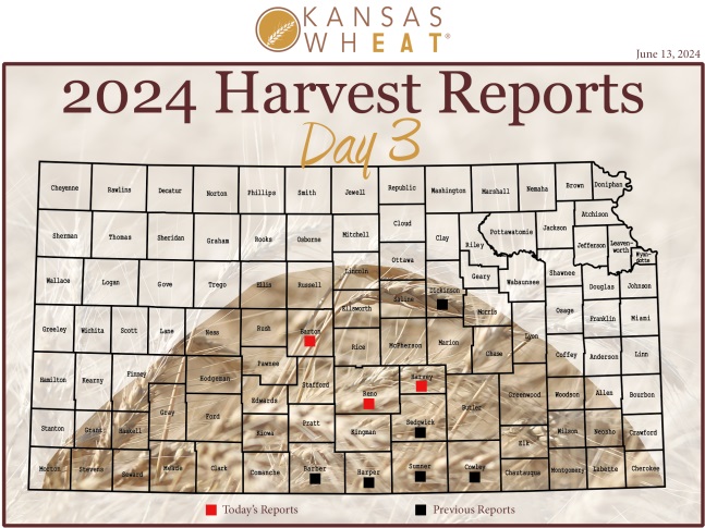 Kansas Wheat Harvest Report 2024 Day Three